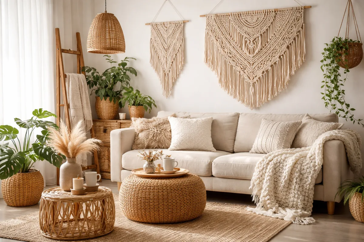 Comment intégrer la décoration bohème avec du macramé dans votre intérieur